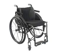 Uvency Silla de Ruedas Deportiva Y de Ocio, Reposabrazos de Carro de Aleación de Aluminio Portátil Plegable Silla de Ruedas Manual Extraíble para Ancianos Discapacitados Conducción Médica, Cojinete