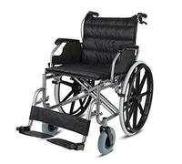 Uvency Silla de Ruedas para Ancianos, Patinete de Asiento Ensanchado Ultraligero Plegable para Silla de Ruedas Manual para Ancianos con Discapacitados