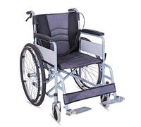 Uvency Silla de Ruedas Transit Travel Chair-Plegable Ligero Portátil Instalación Gratuita Inflable Cuatro Frenos Tubería de Acero Engrosada Vespa para Ancianos Discapacitados/Gray/67 * 92 * 105Cm