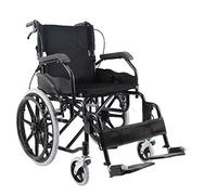 Uvency Silla de Ruedas Transit Travel Chair-Plegable Travel Portable Ancianos Discapacitados Scooter Trolley 20 Pulgadas Neumático Manual Anillo Pedal Desmontable Párrafo/Black/62 * 94 * 86Cm