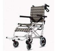 Uvency Silla de Ruedas Transit Travel Chair-Ultralight Espesar Aleación de Aluminio Old Man Plegable Light Travel Small Portable Small Wheel Trolley Simple Small Volume/a/90 * 42 * 88Cm
