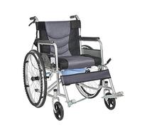 Uvency Silla de Ruedas Transit Travel Silla-Plegable con Inodoro Portátil Ancianos Multifunción Ultraligero Discapacitados Trolley Gris Cojín Doble Capa Párrafo Ordinario/Gray