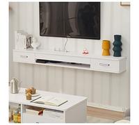 Uvency Soporte de Tv Flotante Montado en la Pared Debajo Del Estante de Tv Consola de Tv Flotante Gabinete de Entretenimiento con Cajones Y Almacenamiento para Sala de Estar Dormitorio/C/120*24*18Cm