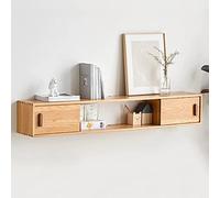 Uvency Unidad de Entretenimiento Flotante, Gabinete de Tv Montado en la Pared Ahorre Espacio Mueble de Tv de Madera Maciza, para Sala de Estar, Dormitorio, Oficina/Color Madera / 6M/3M Wood Color/Wo