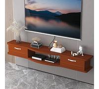 Uvency Unidad de Tv Montada en la Pared Consola de Medios Montada en la Pared con 1 Puerta 39.3/47.2/55.1", Estante Flotante para Componentes de Soporte de Tv, Estantes de Almacenamiento Multimedia de