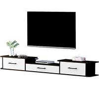 Uvency Unidad de Tv Montada en la Pared Consola de Medios Montada en la Pared de 47.2/55.1 Pulgadas, Estante Flotante para Componentes de Soporte de Tv, Estante de Almacenamiento de Entretenimiento