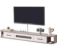 Uvency Unidad de Tv Montada en la Pared Soporte de Tv Flotante - 47.2/55.1 Pulgadas Consola de Medios de Madera Montada en la Pared Estante de Tv, Centro de Entretenimiento Flotante Estante de Almac