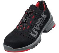 Uvex 1 Calzado Profesional de Seguridad S1 SRC | Zapatilla Deportiva de Trabajo | Punta Antiaplastamiento de Composite | Negro - Rojo