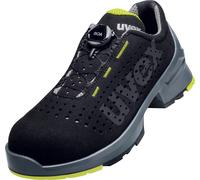 Uvex 1 zapatos de trabajo BOA - S1 SRC ESD - negro lima - ancho 12 / ancho - GR, verde lima y negro., 39 EU