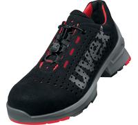 Uvex 1 Halbzapatos S1 85468 Negro, Rojo (85468) 43 (Weite 12)