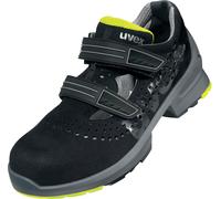Uvex 1 Sandalias S1 85428 Negro, Amarillo (85428) 42 (Weite 10)