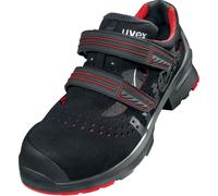 Uvex 1 Sandalias S1P 85362 Negro, Rojo (85362) 47 (Weite 11)