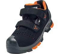 Uvex 2 Sandalias S1P 65002 Negro, Naranja (65002) 40 (Weite 11)