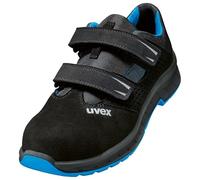 Uvex 2 Trend Sandalia de seguridad S1 P SRC, zapatos de trabajo para hombre, negro/azul, talla 50
