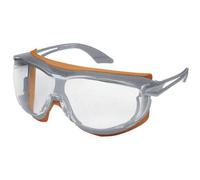 Uvex 9175275 Sicherheitsbrille, Sky Guard, transparent, Grau/Orange