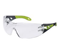 Uvex 9192.225 Pheos Seguridad Gafas - Negro/Verde Frames - Lente Transparente