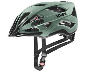 uvex Active CC, Casco Todoterreno Seguro Unisex, Ajuste de Talla individualizado, luz LED Opcional, Moss Green-Black, 52-57 cm