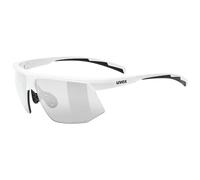 Uvex aerios V - Gafas de deporte para adultos - 100% protección UVA, UVB y UVC - tintadas para realzar el contraste - white/smoke - one size