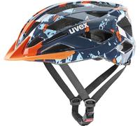 uvex Air Wing 2 - Casco de Bicicleta Ligero niños Unisex - Ajuste de Talla individualizado - ventilación optimizada - Papaya-Bubble Blue - 52-57 cm