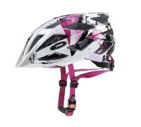 uvex Air Wing, Casco Infantil Ligero, Ajuste de Talla individualizado, luz LED Opcional, White-Pink, 52-57 cm