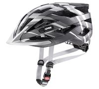 uvex Air Wing CC Casco de Bicicleta, Adultos Unisex, Black-Silver Matt, 56-60 cm