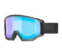 uvex athletic CV - Gafas de esquí para adultos - filtro categoría 2 - tintadas para realzar el contraste - black m SL/blue-green - one size