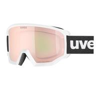 uvex athletic CV - Gafas de esquí para adultos - filtro categoría 2 - tintadas para realzar el contraste - white matt SL/rose-green - one size