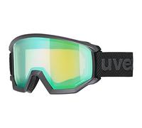 uvex athletic FM Gafas de esquí, Adultos unisex, black mat/green-LGL, one size