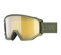 uvex athletic FM, gafas de esquí unisex, campo visual ampliado antivaho, ventilación sin corrientes de aire, croco matt/gold-LGL, one size