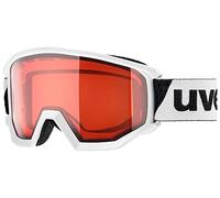 uvex athletic LGL, gafas de esquí unisex, con mejora del contraste, campo visual ampliado antivaho, white/lasergold lite-rose, one size