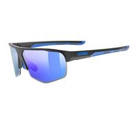 uvex axos set - Gafas de deporte para adultos - 100% protección UVA, UVB y UVC - tintadas para realzar el contraste - black matt/mir.blue - one size