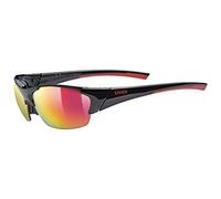 Uvex blaze III, gafas deportivas unisex, incl. lentes intercambiables, comodidad sin presión y sujeción perfecta, black red matt/red, one size