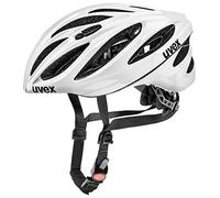 uvex Boss Race, Casco Performance Seguro Unisex, Ajuste de Talla individualizado, ventilación optimizada, White, 52-56 cm