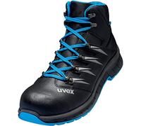 Uvex Botas de seguridad de 2 tendencias - Steel Toecap S2 SRC botas de trabajo de cuero, Black, 47 EU