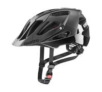 uvex Quatro CC Casco de Bicicleta, Adultos Unisex, All Black Matt, 56-61 cm