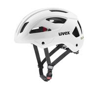 uvex Stride - Casco de Bicicleta Robusto para Adultos - Ajuste de Talla individualizado - 0 - White Matt - 59-61 cm
