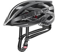uvex City i-Vo, Casco City Ligero Unisex, Incluye luz LED, Ajuste de Talla individualizado, All Black Matt, 52-57 cm
