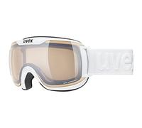 uvex downhill 2000 S V, gafas de esquí unisex, fotocromáticas y de espejo, antivaho, white/silver-clear, one size