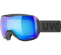 Uvex downhill 2100 CV, gafas de esquí unisex, tintadas para realzar el contraste, antidistorsión y antivaho, black matt/blue-green, one size