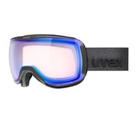 uvex downhill 2100 V - Gafas de esquí para adultos - fotocromáticas - tintadas para realzar el contraste - black m. dl/blue-cl - one size