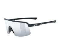 uvex dyrt - Gafas de deporte para adultos - fuerte protección UV - tintadas para realzar el contraste - black matt/silver mirror - one size