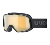 Uvex elemnt FM Gafas de esquí, Adultos unisex, black mat/gold-LGL, one size