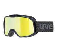 uvex elemnt FM - Gafas de esquí para adultos - filtro categoría 3 - tintadas para realzar el contraste - black matt dl/FM gold-lgl - one size