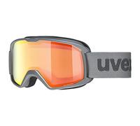 uvex elemnt FM, gafas de esquí unisex, campo visual ampliado antivaho, ventilación sin corrientes de aire, rhino matt/orange-orange, one size