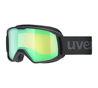uvex elemnt FM, gafas de esquí unisex, campo visual ampliado antivaho, ventilación sin corrientes de aire, black matt/green-LGL, one size