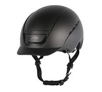 uvex elexxion, casco de equitación robusto unisex, ajuste de talla individualizado, ventilación óptima, black matt-black matt, 54-55 cm
