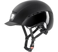 uvex elexxion pro, casco de equitación robusto unisex, ajuste de talla individualizado, ventilación óptima, black matt-black shiny, 54-55 cm