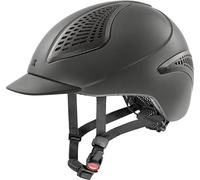 uvex exxential III - Casco de equitación Unisex Ligero - Ajuste de Talla Individual - Antracite Mate S-M