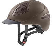 uvex exxential III - Casco de equitación Unisex Ligero - Ajuste de Talla Individual - Moka Mate M-L