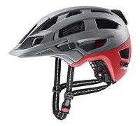 uvex Finale Light 2.0, Casco City Seguro Unisex, Incluye luz LED, Sensor de luz automático, Silver Red Matt, 56-61 cm